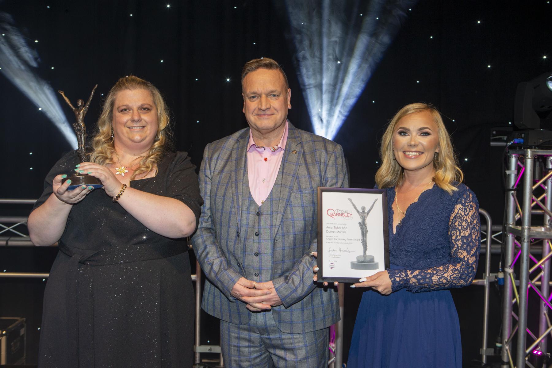 CHARITY FUNDRAISING TEAM - AMY EGLEY AND DONNA MERRILLS OF GXO LOGISTICS CHARITY FUNDRAISING TEAM - AMY EGLEY AND DONNA MERRILLS OF GXO LOGISTICS
